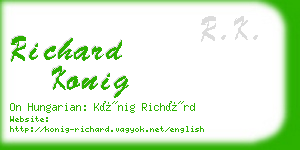 richard konig business card
